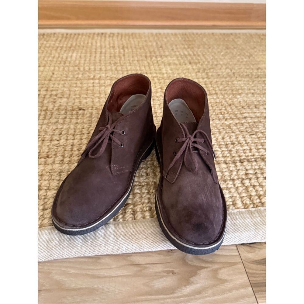 Clarks Originals Desert Boot Women’s 7 Brown Burgundy Suede Crepe Sole Chukka